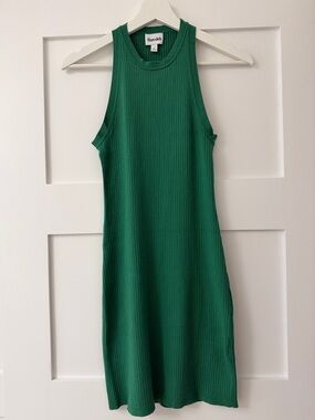 Sunday Best Jodie Emerald Ribbed Midi Tank Dress